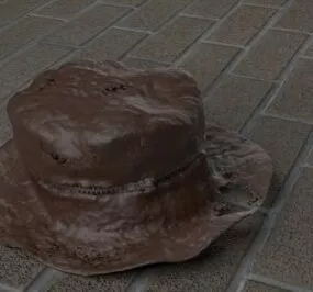 Leather Hat 3d model
