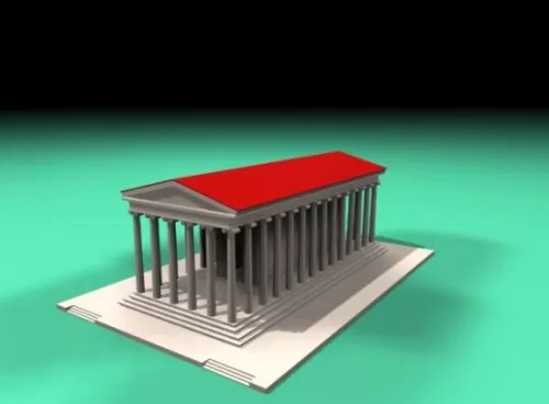 Roman Ionic Temple Building 3d model Roman Ionic Temple Building 3d model