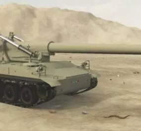 M110 A2 Howitzer 3d model