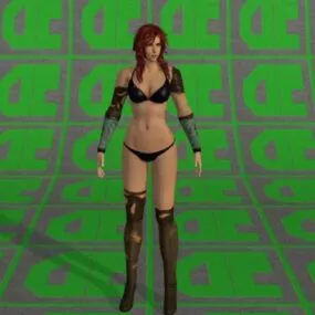 Mamiya Girl Character 3d model