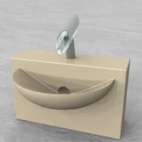 Wall Mount Sink  Sanitary 3d model
