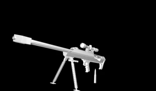 Barrett M82 Gun 3d model