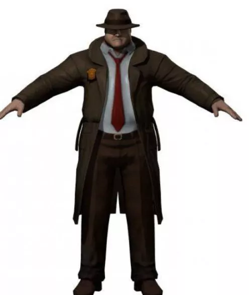 Harvey Bullock Man Character 3d model Harvey Bullock Man Character 3d model