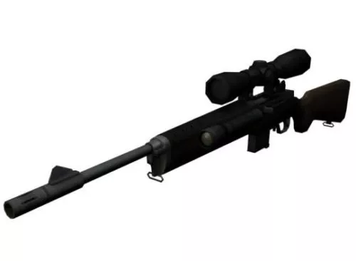 Sniper Rifle Mini14 3d model Sniper Rifle Mini14 3d model