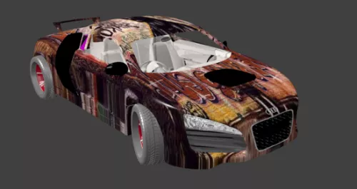 Grey Audi Tt Sport Car 3d model