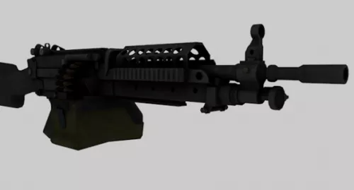 M249 Gun Weapon 3d model M249 Gun Weapon 3d model