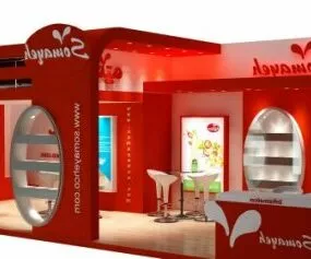 Exhibition Stand Interior Scene 3d model