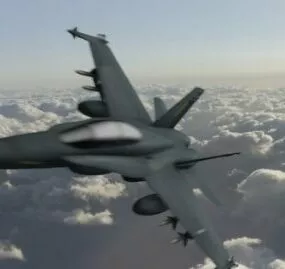 F18 Hornet Aircraft 3d model