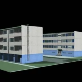 Urban Apartment Building 3d model
