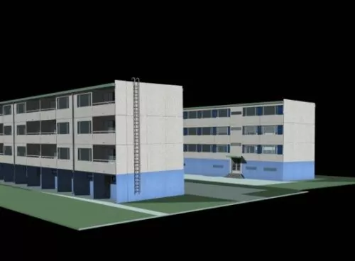 Urban Apartment Building 3d model Urban Apartment Building 3d model