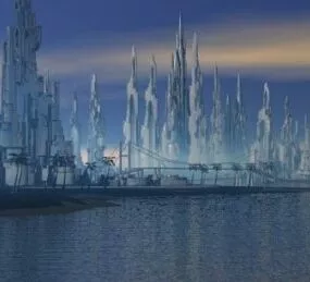 Tri- colonial Sector City  Building 3d model