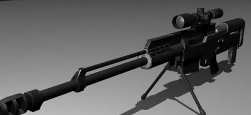 As50 Barrett Gun 3d model As50 Barrett Gun 3d model