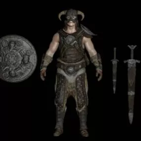 Dovahkiin Dragon Character 3d model