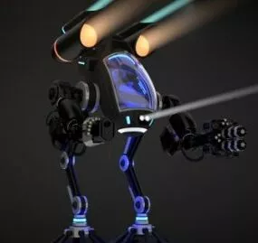 Robot With Cockpit  Character 3d model
