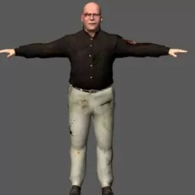Male_survivor 3d model