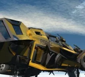 Falcon T45 Space Ship 3d model