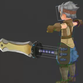 War Kid Character 3d model