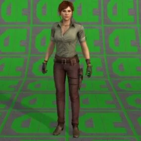Jennifer Game Adventure Girl 3d model