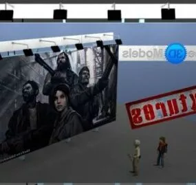 Billboard Building 3d model