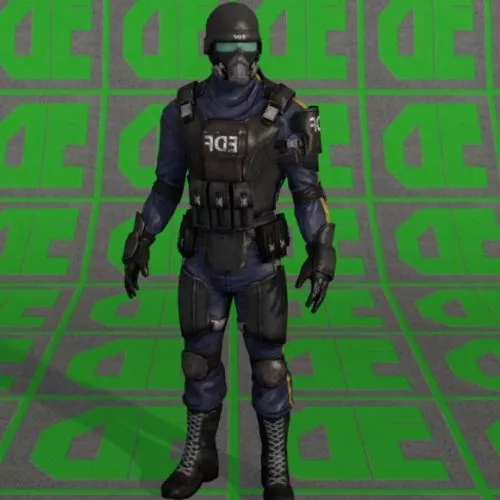Russian Army Soldier Character With Ak47 3d model