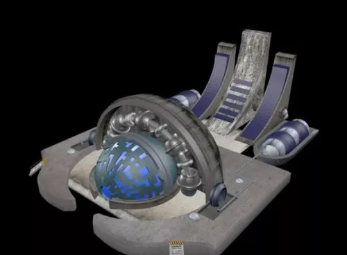 Terrain Inside Glass Sphere 3d model