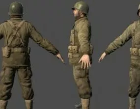 Allied Soldier 3d model