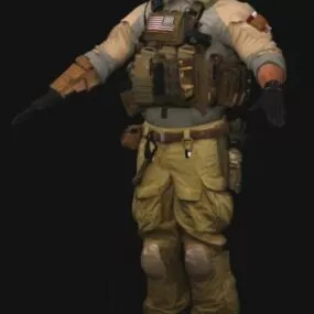 Us Engineer Soldier Character 3d model