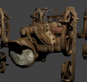 Gringotts Mine Cart Vehicle 3d model