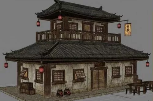 Battle Arena Fantasy Building 3d model