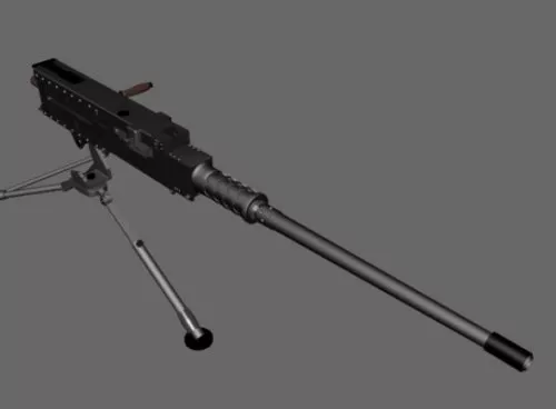 Mounted Browning Weapon 3d model Mounted Browning Weapon 3d model