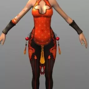 Female Gon Character 3d model
