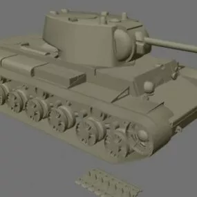 Tank KV1 Weapon 3d model