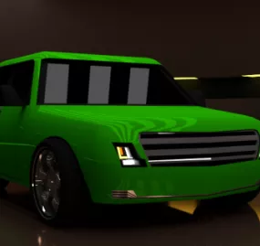 Green Kroo Car 3d model