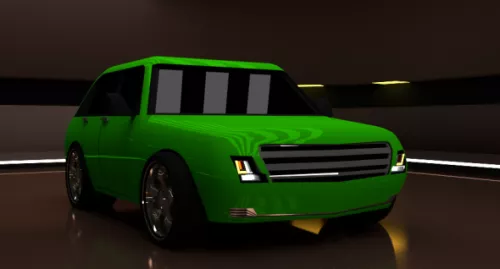 Green Kroo Car 3d model Green Kroo Car 3d model