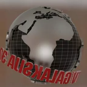 Tv Globe Logo 3d model