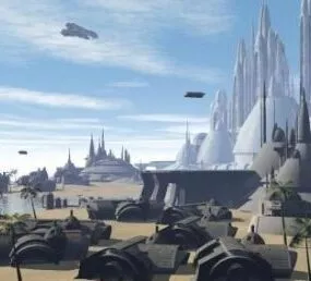 Millennium City Exterior Scene 3d model