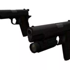 Dual Pistol 1911 Handgun 3d model