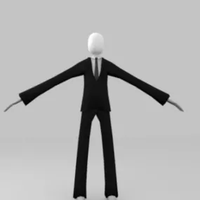 Simple Slenderman 3d model