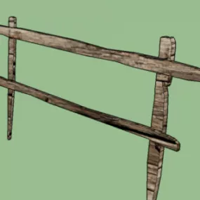 Wood Fence 3d model