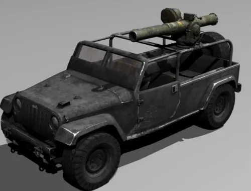 Jeep Tow Car 3d model Jeep Tow Car 3d model