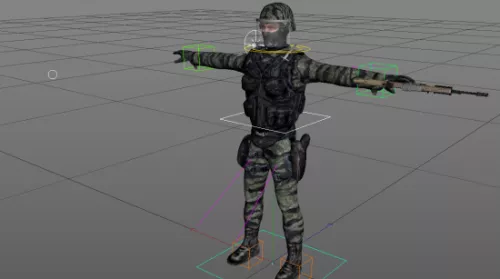 Soldier Rigged Character 3d model Soldier Rigged Character 3d model