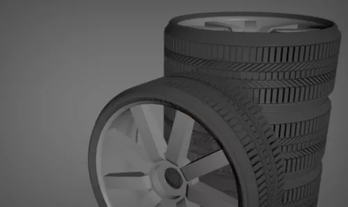 Standard Car Wheel 3d model