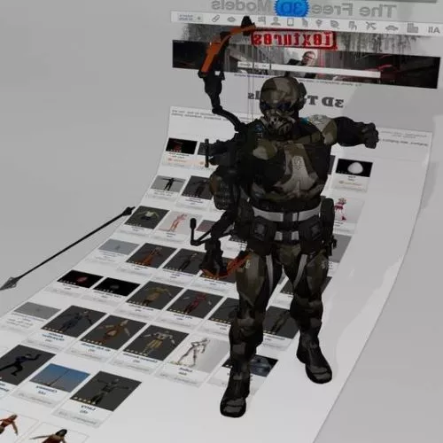 The Predator Bow 3d model The Predator Bow 3d model