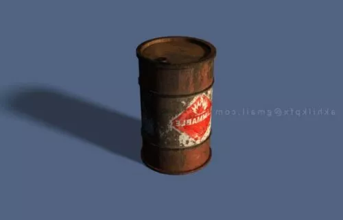 Plastic Barrel Drum 3d model