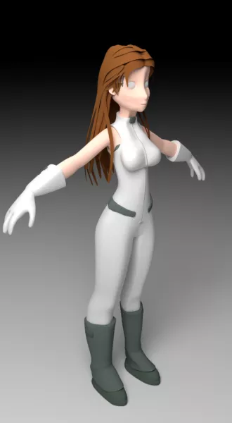 Goal Girl Character 3d model Goal Girl Character 3d model