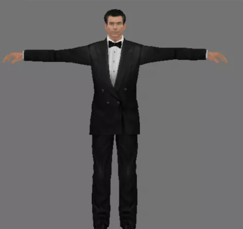 James Bond Pierce Brosnan Tuxedo 3d model James Bond Pierce Brosnan Tuxedo 3d model