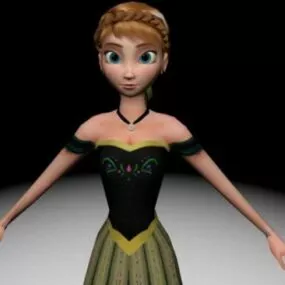 Anna Coronation Rig 3d model