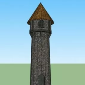 Medieval Sotne Tower  Building 3d model