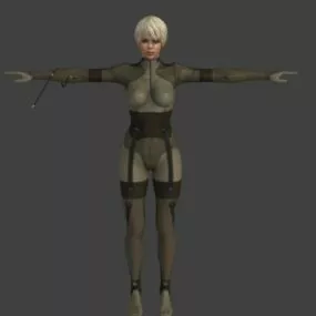 Laughing Octopus Woman Character 3d model