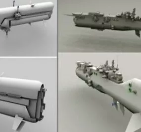 Futuristic Spacecraft 3d model